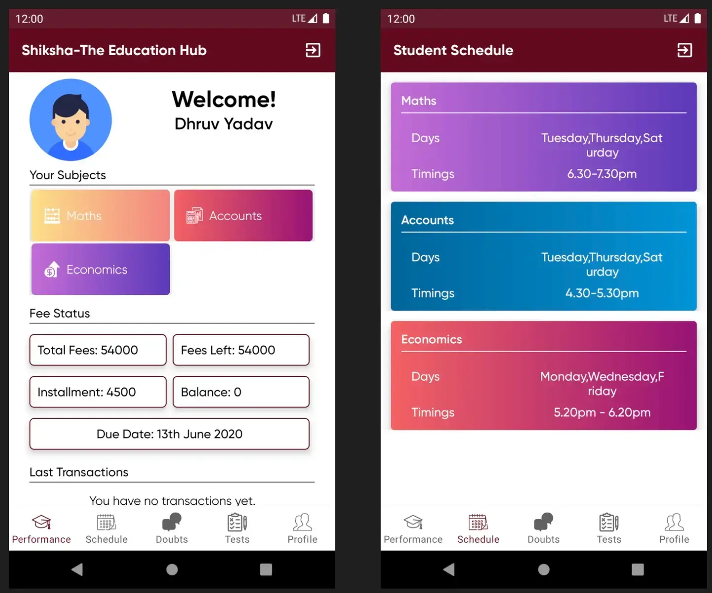Shiksha interface